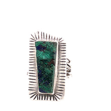 Load image into Gallery viewer, Malachite and Azurite Druzy Ring