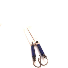 Load image into Gallery viewer, James Garnett Porcelain and Lapis Lazuli Earrings