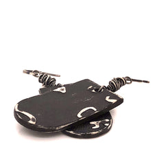 Load image into Gallery viewer, James Garnett Porcelain Black U-Shaped Earrings