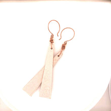 Load image into Gallery viewer, James Garnett Porcelain Long Earrings with Rose Gold