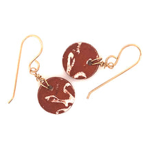 Load image into Gallery viewer, James Garnett Porcelain Small Terra Cotta Round Earrings
