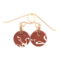 Load image into Gallery viewer, James Garnett Porcelain Small Terra Cotta Round Earrings