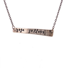 Load image into Gallery viewer, Yoga Goddess Bar Necklace "B"